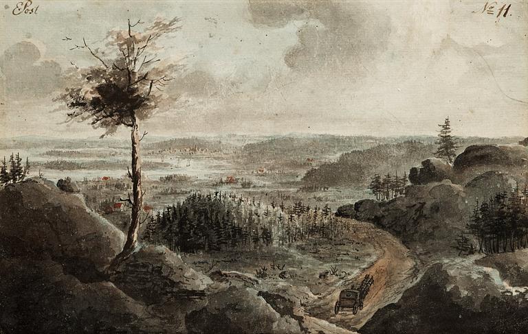 Anders Fredrik Skjöldebrand, View from Kolmården near Norrköping, Sweden.