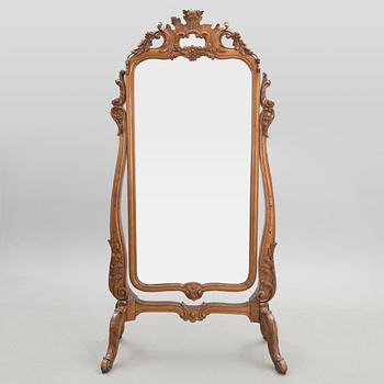 A mid-19th Century full length neo rococo mirror.
