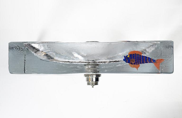 Kjell Engman, handfat, glas, "Lagoon", Kosta Boda.