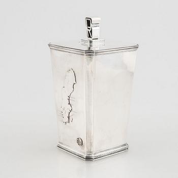 A Swedish Silver Lidded Jar, mark of Tore Eldh, Ceson, Gothenburg 1949.