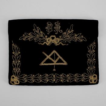 VÄSKA / ETUI, svart sammet, 1900-talets första kvartal.
