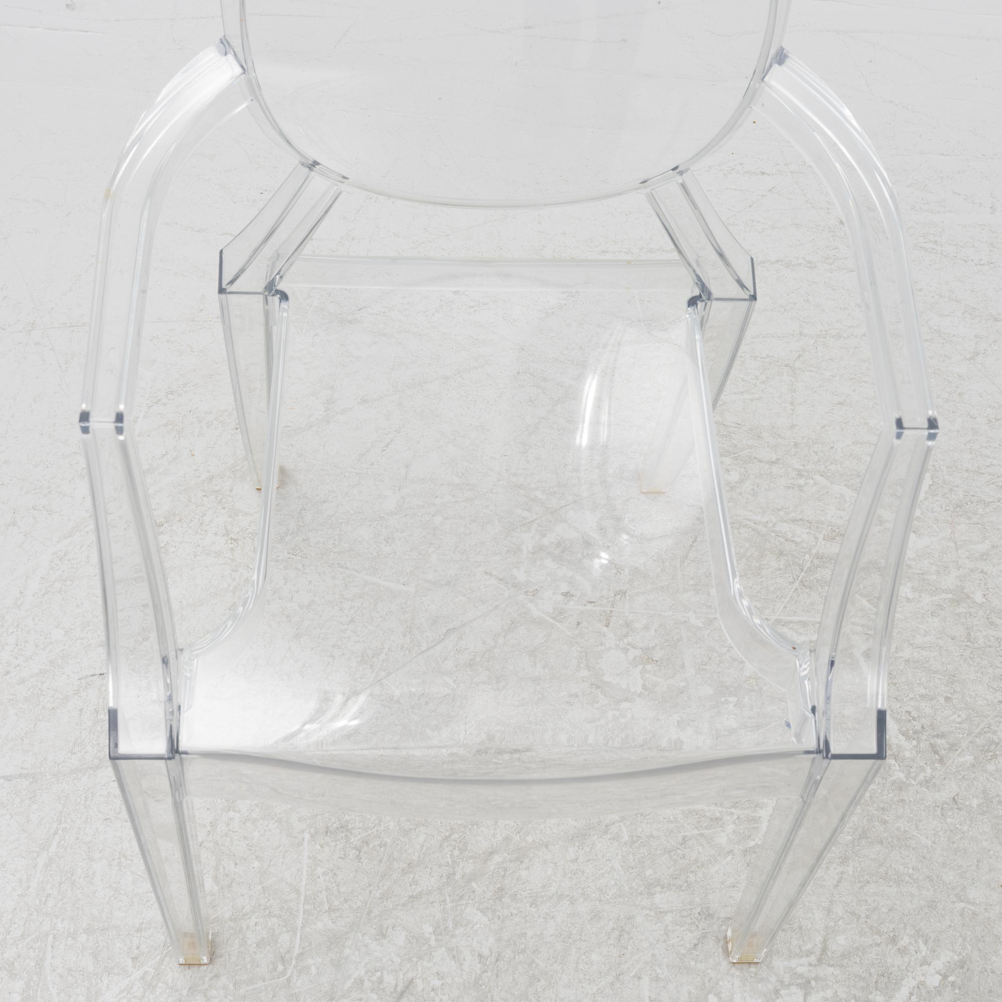 Philippe Starck, six 'Louis Ghost' armchairs, Kartell.