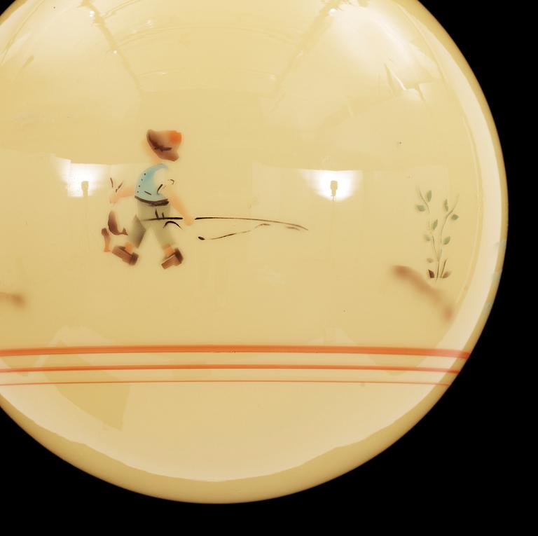 TAKLAMPA, 1930-tal. Höjd ca 49 cm.