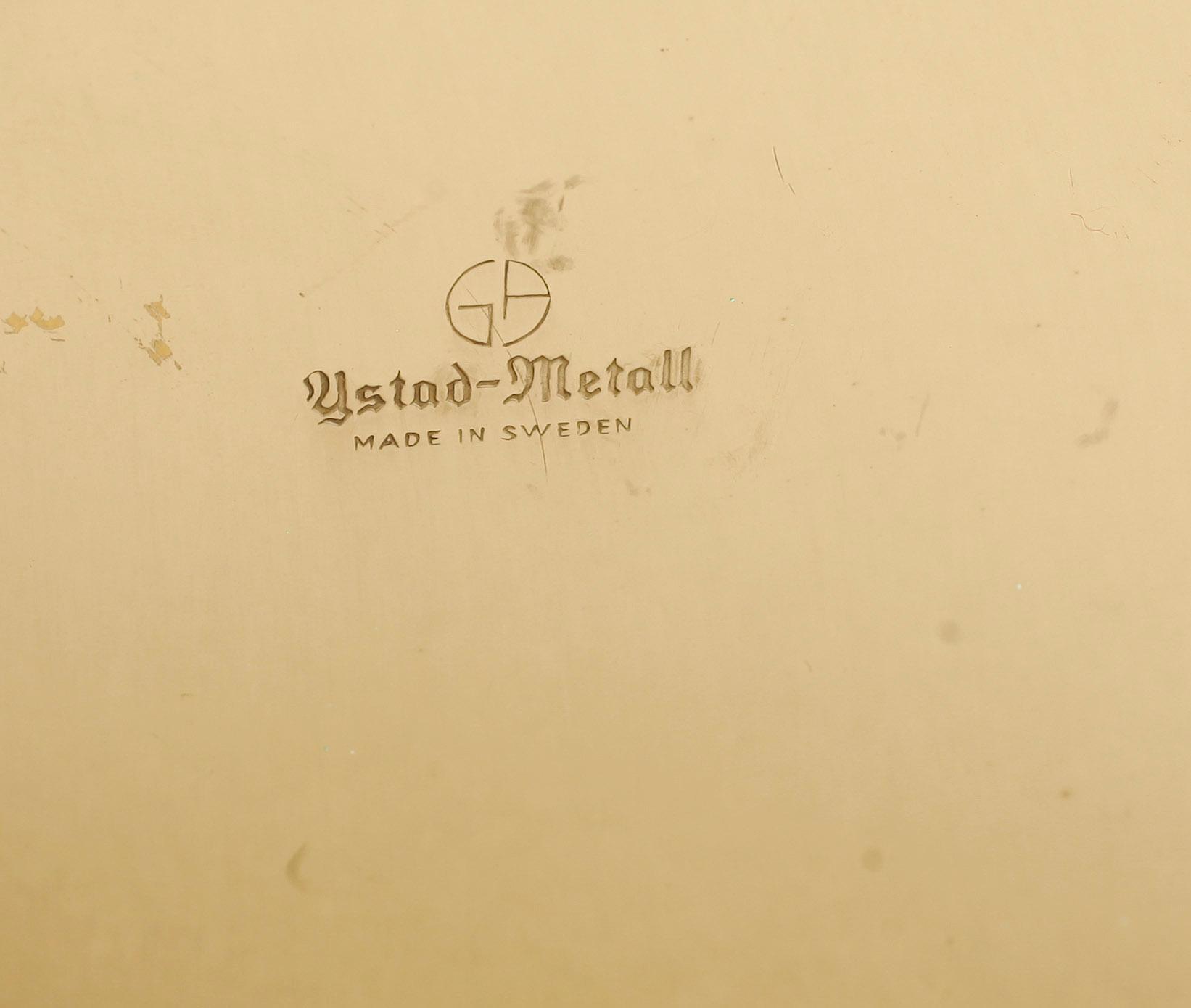 LJUSSTAKAR, ett par, mässing, Gunnar Ander för Ystad Metall.