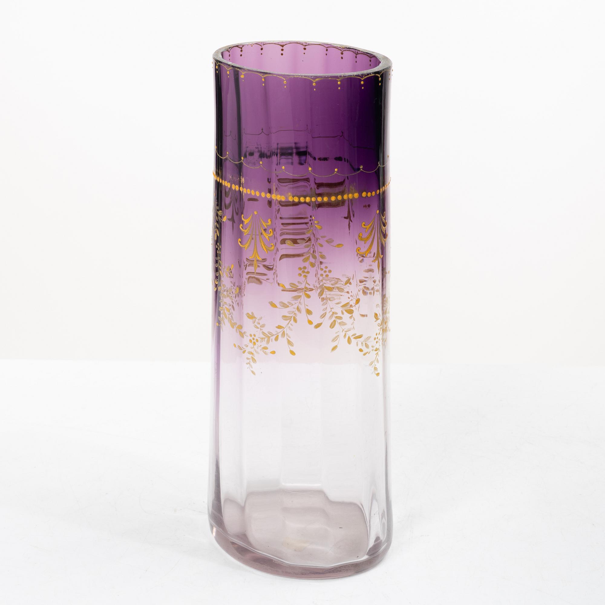 A glass vase, Moser, Karlsbad, circa 1900.