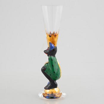 Gunnar Cyrén, a shot-glass, special edition for the Nobel 100 years jubilee, Orrefors, Sweden.