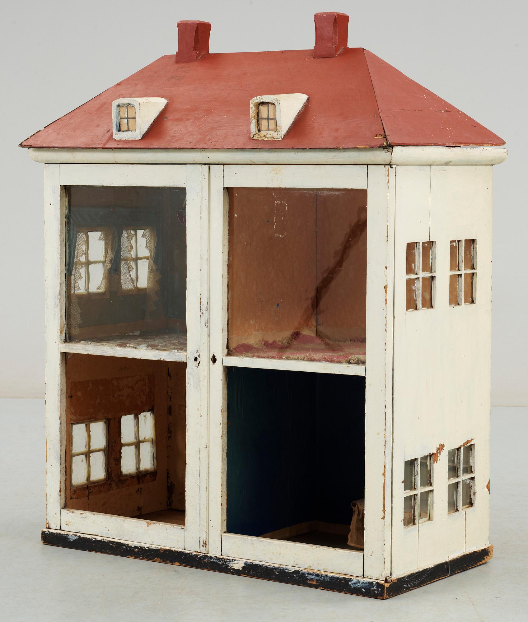 DOCKSKÅP, med möblemang, 1800/1900-tal.