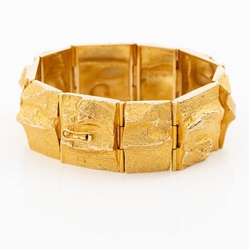 Björn Weckström, armband "Golden River", 18K guld, för Lapponia, Finland.