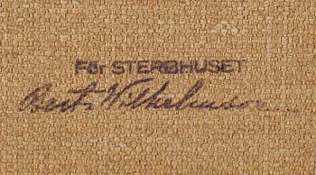 CARL WILHELMSON, olja på duk, osignerad, sterbhusstämpel a tergo.