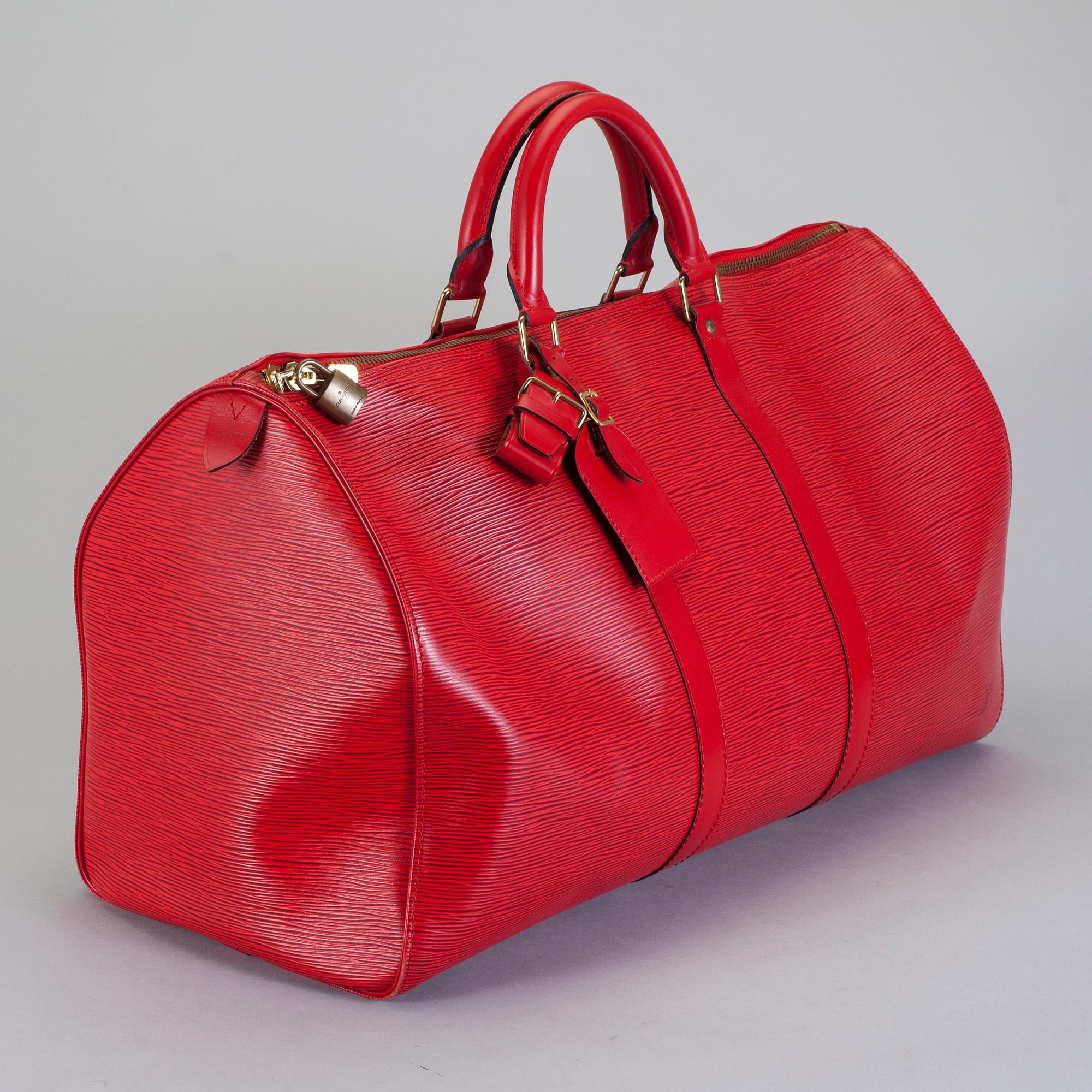 VÄSKA, "Keepall 50 Epi", Louis Vuitton.