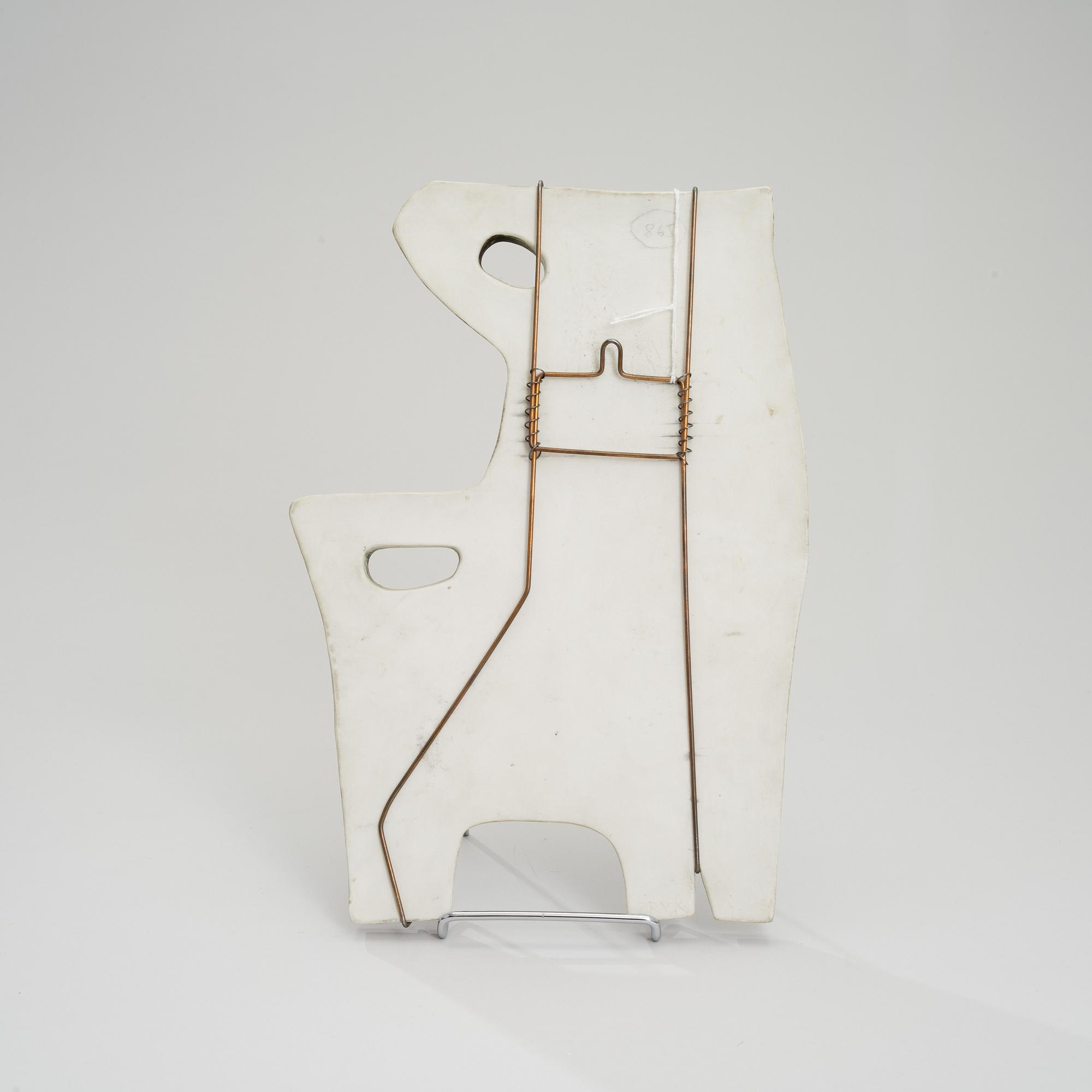 RUT BRYK, CERAMIC RELIEF. Mother and children. Signed Bryk. Arabia, mid 1950s.