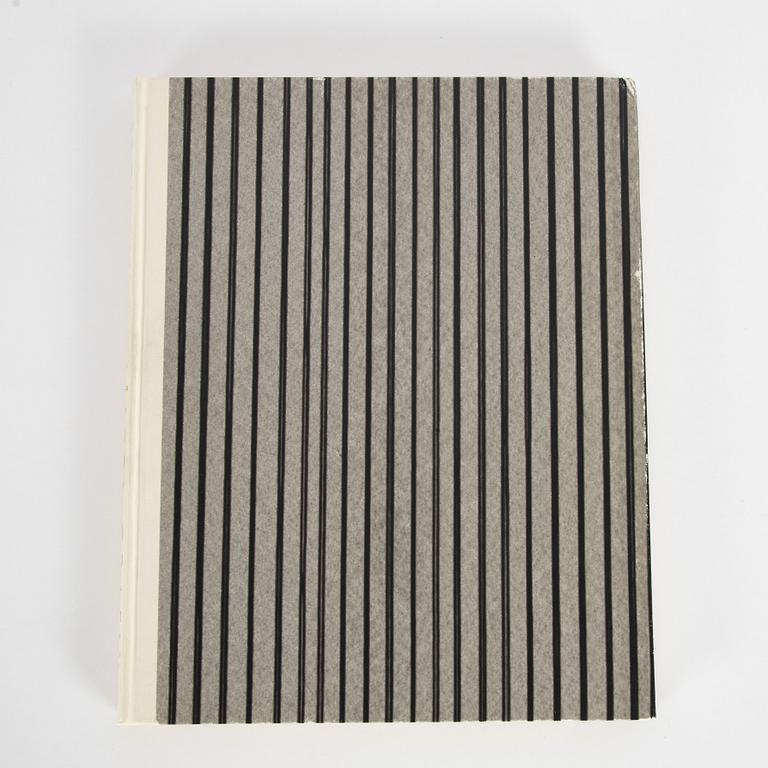 Olle Baertling, färgserigrafi, signerad i bok, "Teckning, Måleri, Grafik", Per Bjurström, 1956.