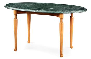 363. A Josef Frank green marble top table and mahogany by Svenskt Tenn.