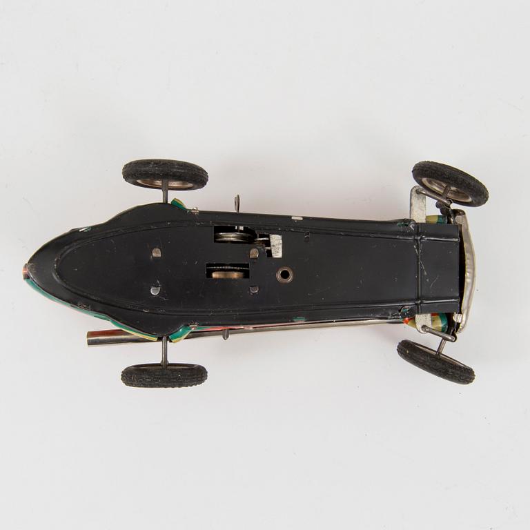 A JNF tinplate racing car 1930/40s.