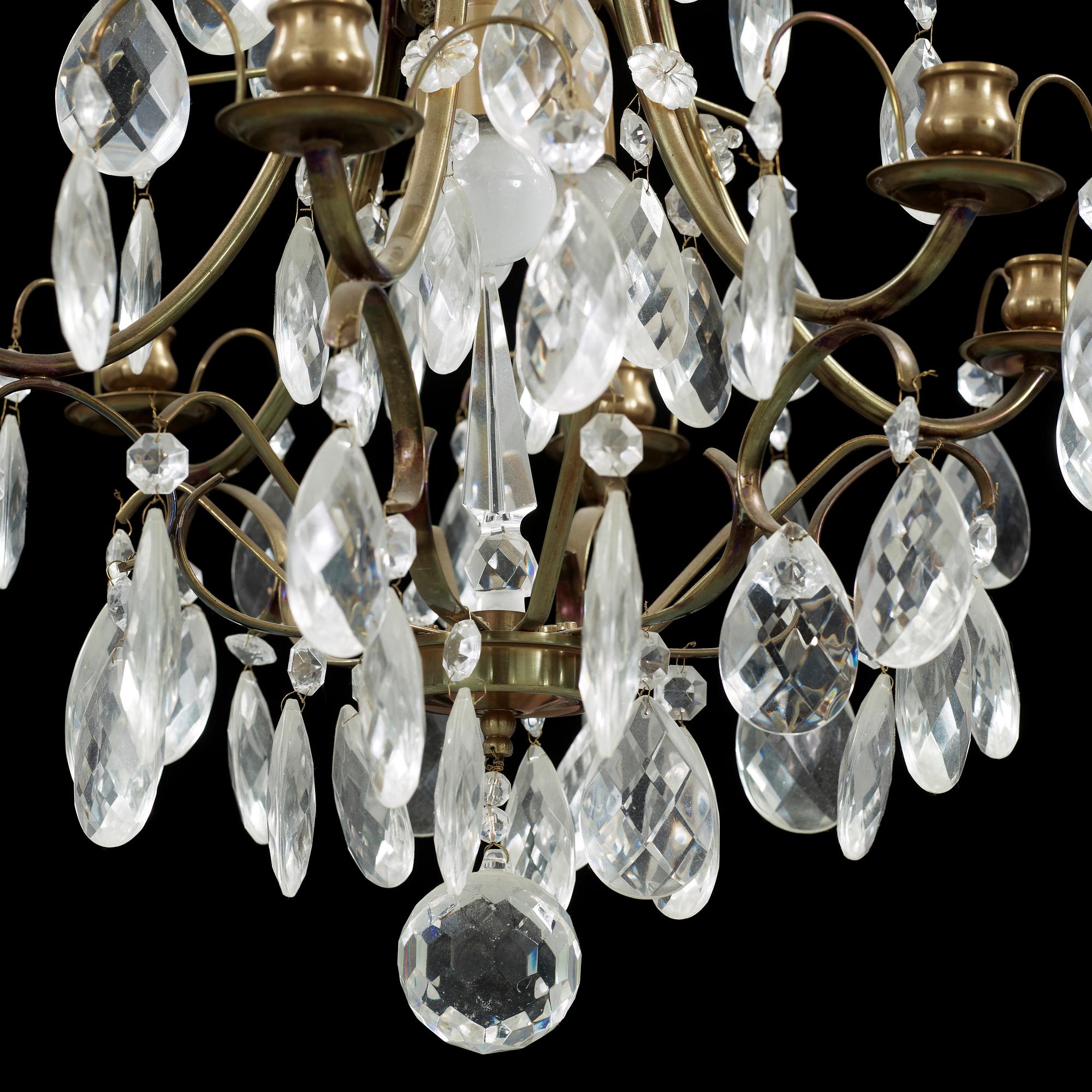 LJUSKRONA, barockstil, 1900-talets andra hälft. Höjd ca 60 cm.