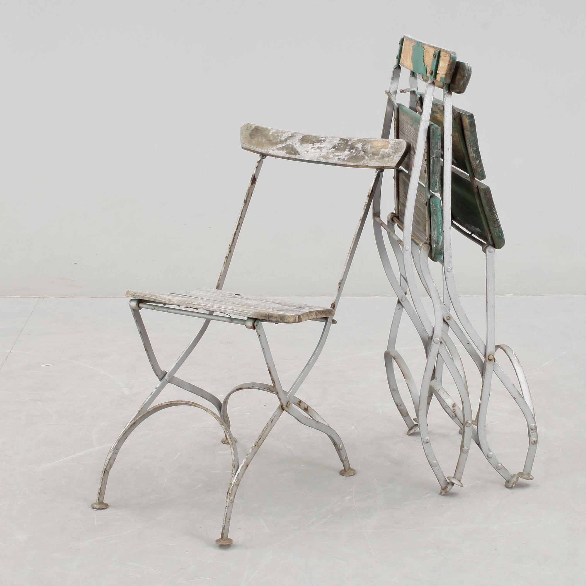 TRÄDGÅRDSSTOLAR, 3 st, 1900-tal.