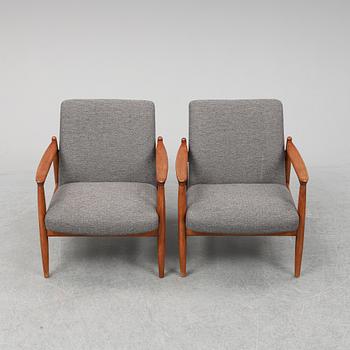 FÅTÖLJER, ett par, 1950/60-tal.