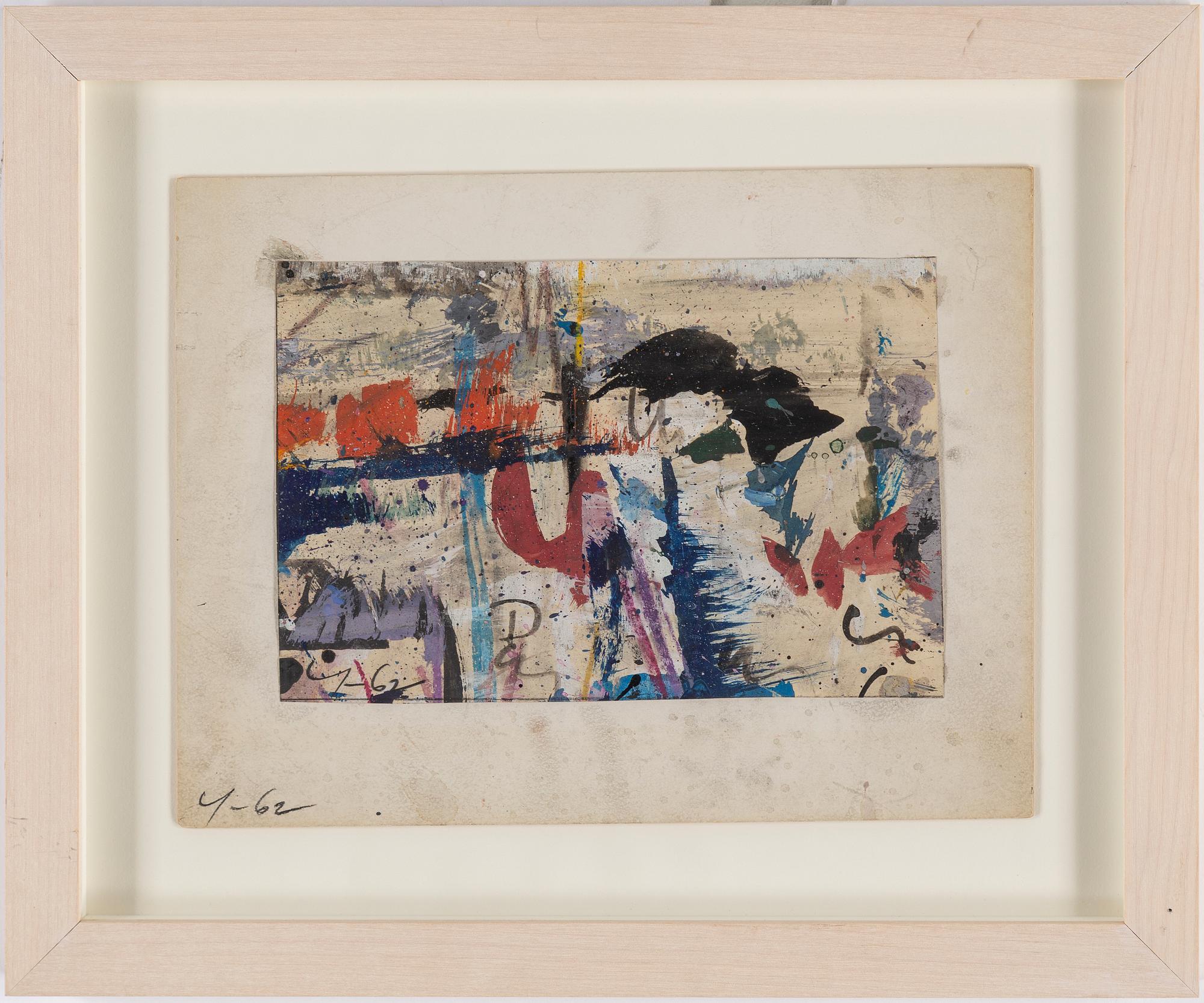 ADJA YUNKERS, gouache, signed and dated -62.