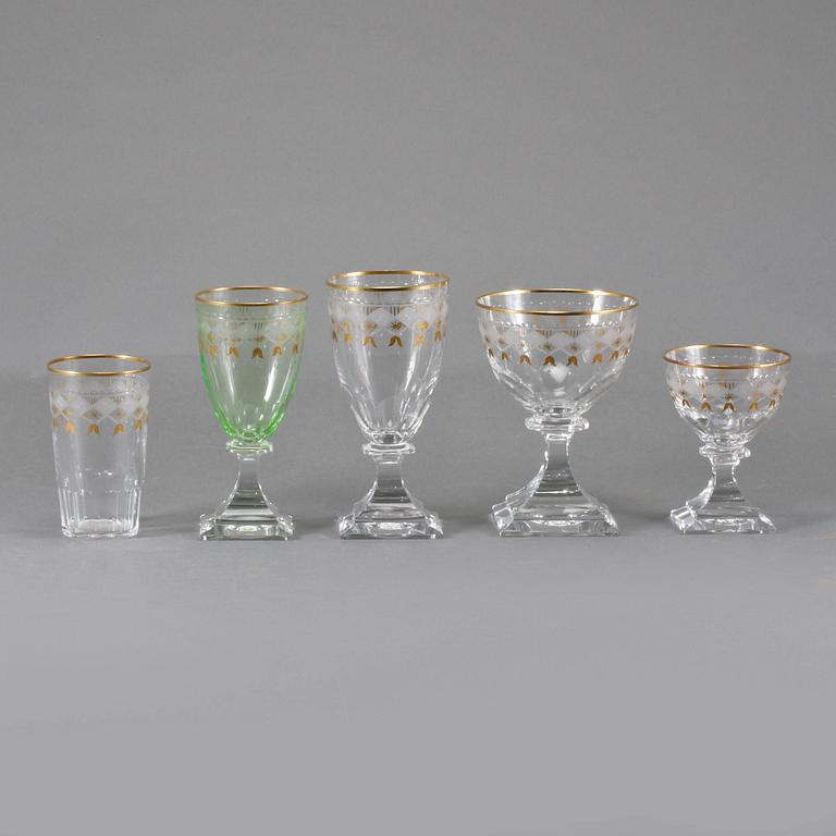 GLASSERVIS, 68 delar, "Odelberg Junior", Kosta, 1900-talets andra hälft.