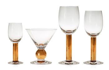 449. A Gunnar Cyrén 48 pcs 'Nobel' glass service, Orrefors.