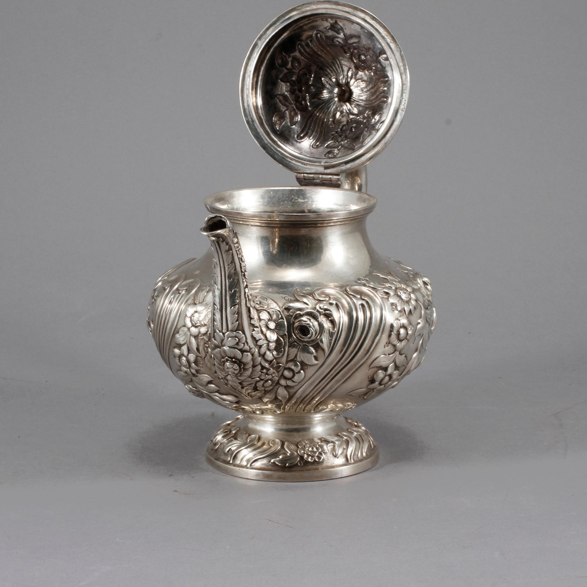 KANNA, silver, oidentifierad mästare J.A, London, England, 1852. Vikt 903 gram.