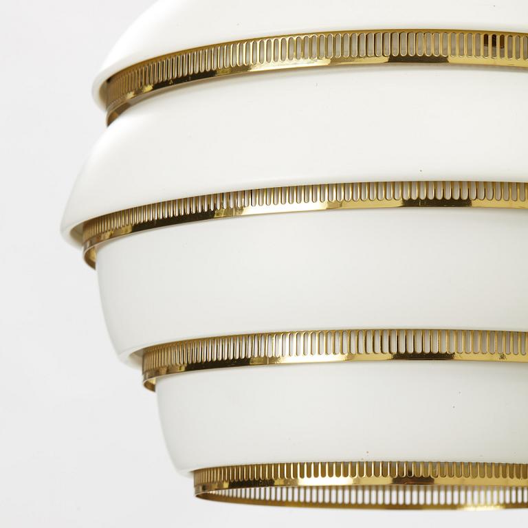 Alvar Aalto, a model A331, "Beehive" ceiling lamp, Valaisinpaja, Finland.