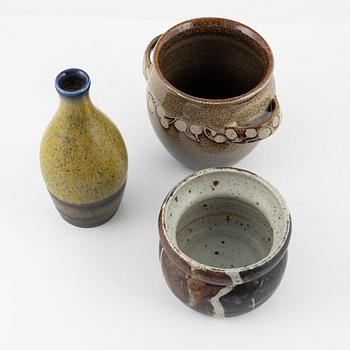 Gösta Millberg, a group of three vases and three pots, Rörstrand.