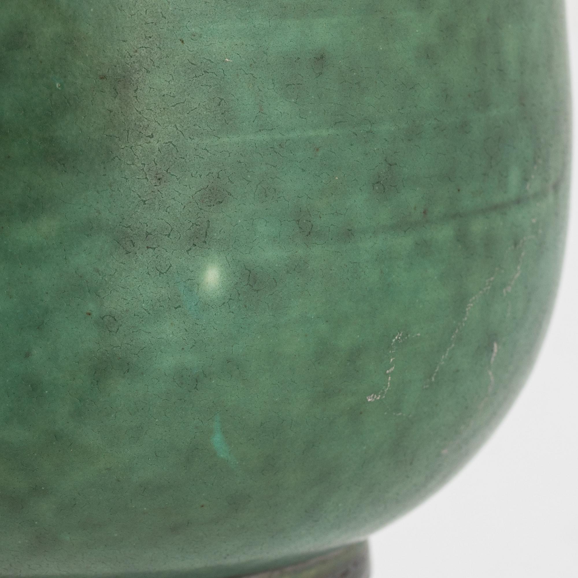 Wilhelm Kåge, an 'Argenta' stoneware vase, Gustavsberg, dated 1979.