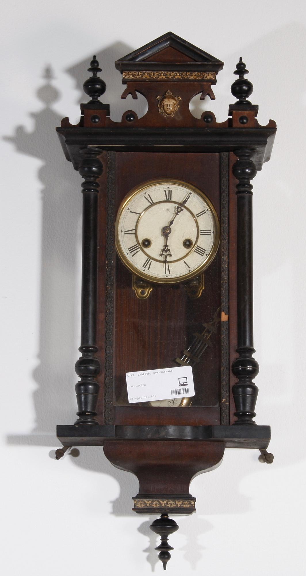 SKÅPSUR. Nyrenässansstil, Junghans.