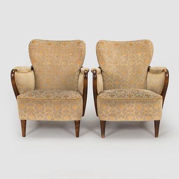 Birger Hahl, soffa samt fåtöljer, ett par, Haimi Oy 1946.