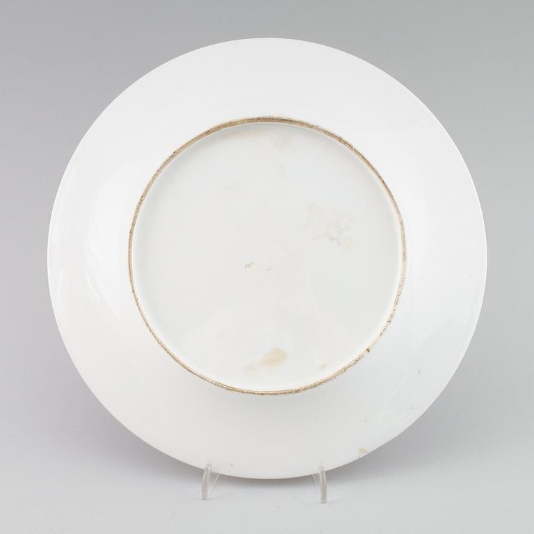 TALLRIK, porslin, Frankrike, 1800-talets första hälft.