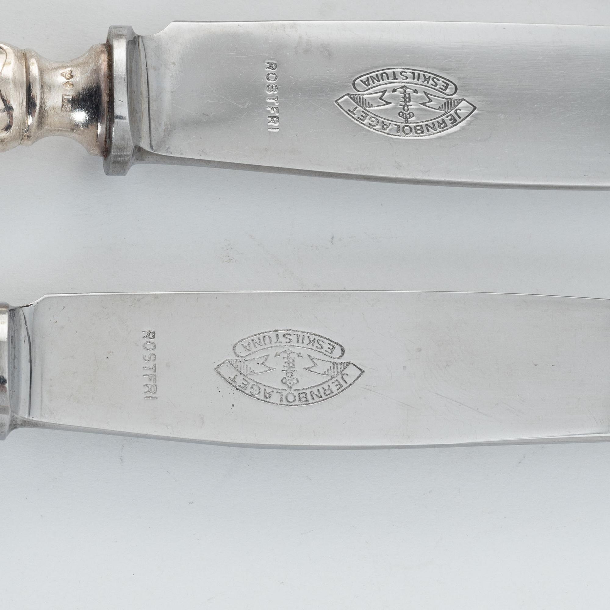 Skandia Silver-& Nysilver Ab, bestickservis, 49 delar, silver, modell Haga, Stockholm bl a 1937.