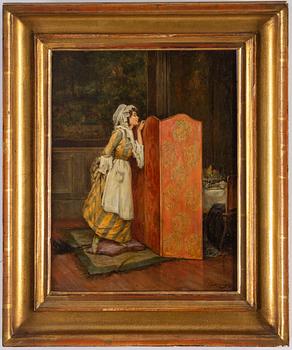 LOUIS P GONYN, oil on panel, signed.