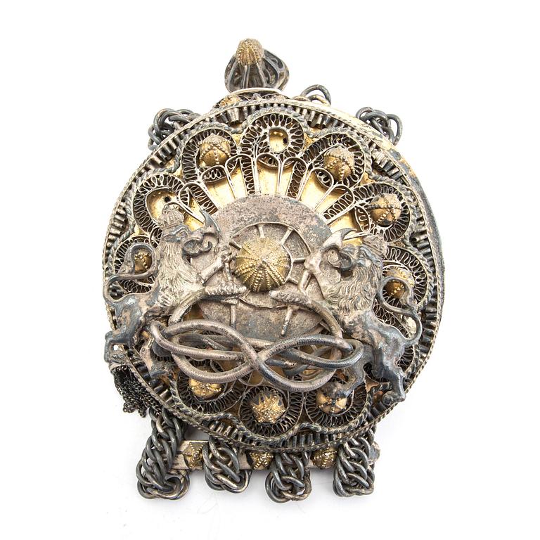 Decoration, Russia, silver/brass.