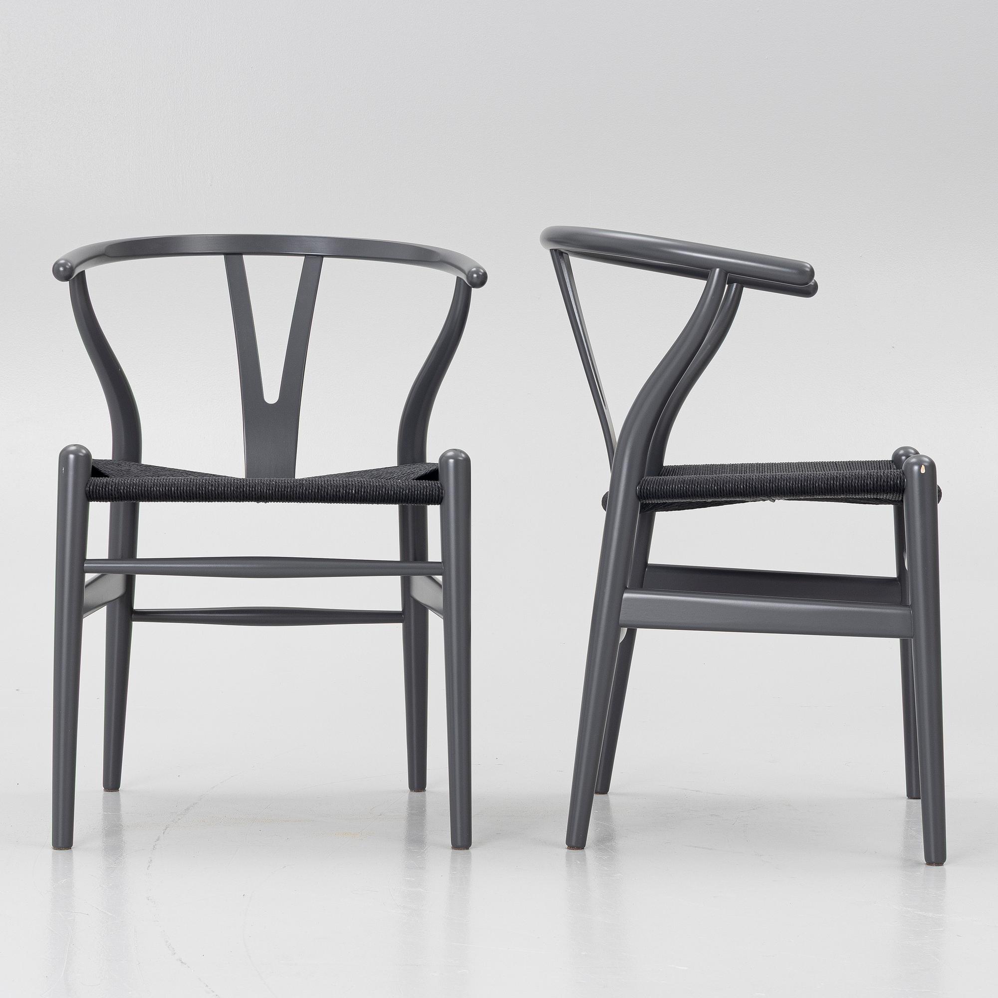 Hans J. Wegner, Chairs, 4, model CH 24 “Y Chair”, Carl Hansen & Søn, Denmark.