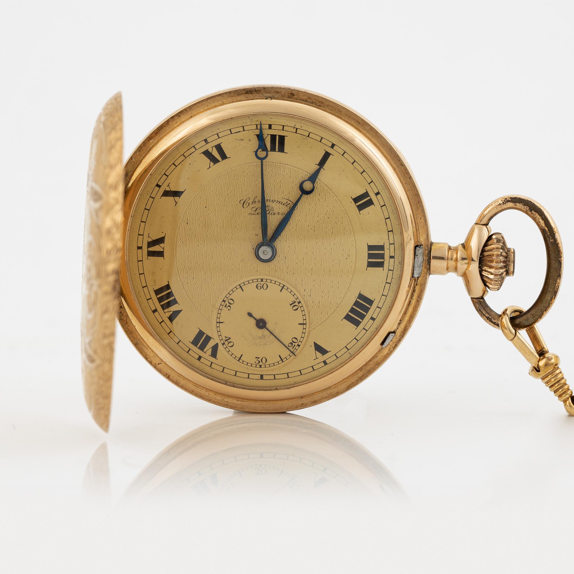 Le Parc, pocket watch, hunter, 50 mm.