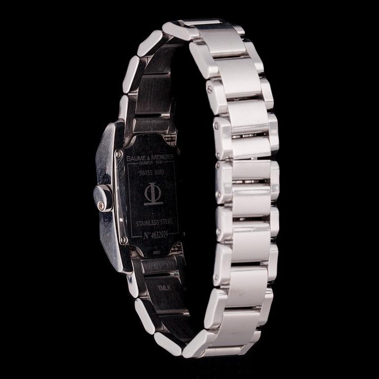 ARMBANDSUR, dam, Baume & Mercier Hampton, stål, pärlemor urtavla, 26 diamanter. 2008.