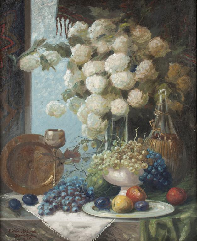 OKÄND KONSTNÄR, olja på duk, otydligt signerad.