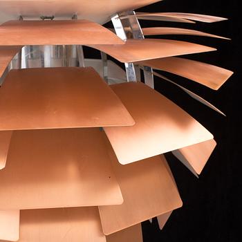 A Poul Henningsen copper ceiling lamp 'PH-Kotte /PH Artichoke' for Louis Poulsen, Denmark.