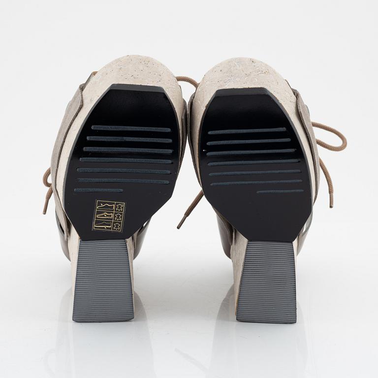 ACNE, a pair of 'Halo' wedge sandals, size 37.