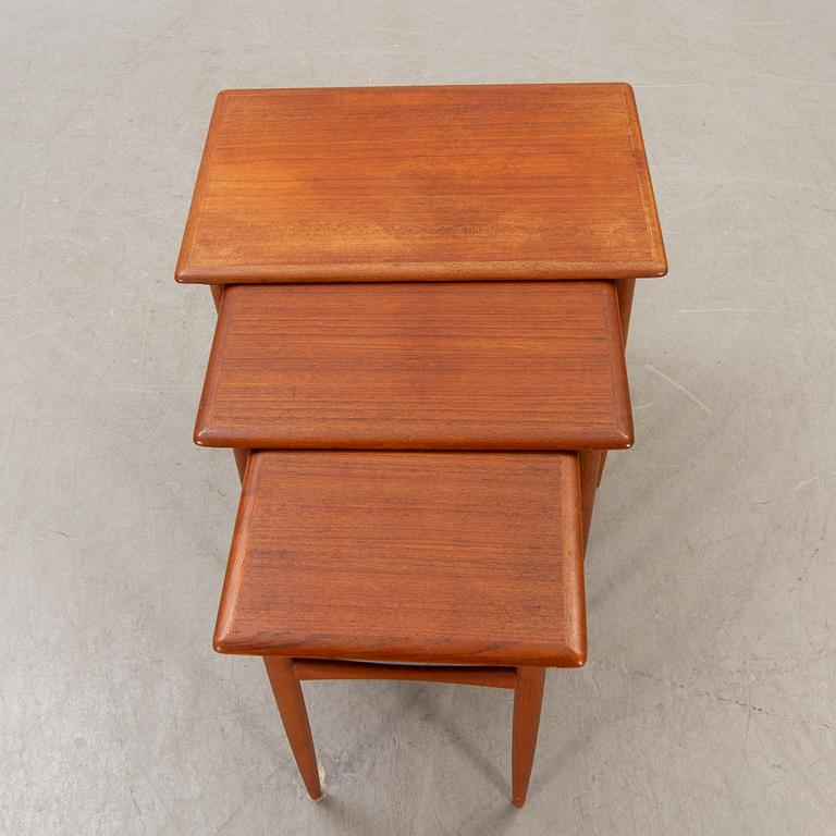 A Danish 1960s teak nesting table.