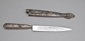 GAUCHOKNIV, silver och stål, Eberle, Argentina, 1900-tal.