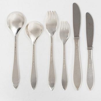 Rey Urban, bestickservis, 51 delar, sterlingsilver, Stockholm, 1967-97.