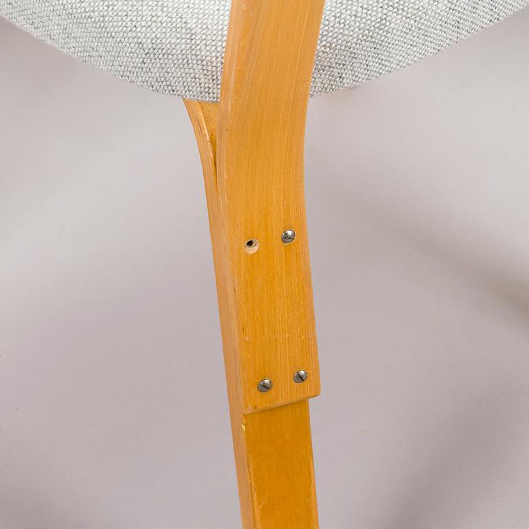 Alvar Aalto, stolar, 6 st, modell 63, O.Y. Huonekalu- ja Rakennustyötehdas A.B. 1900-talets mitt.