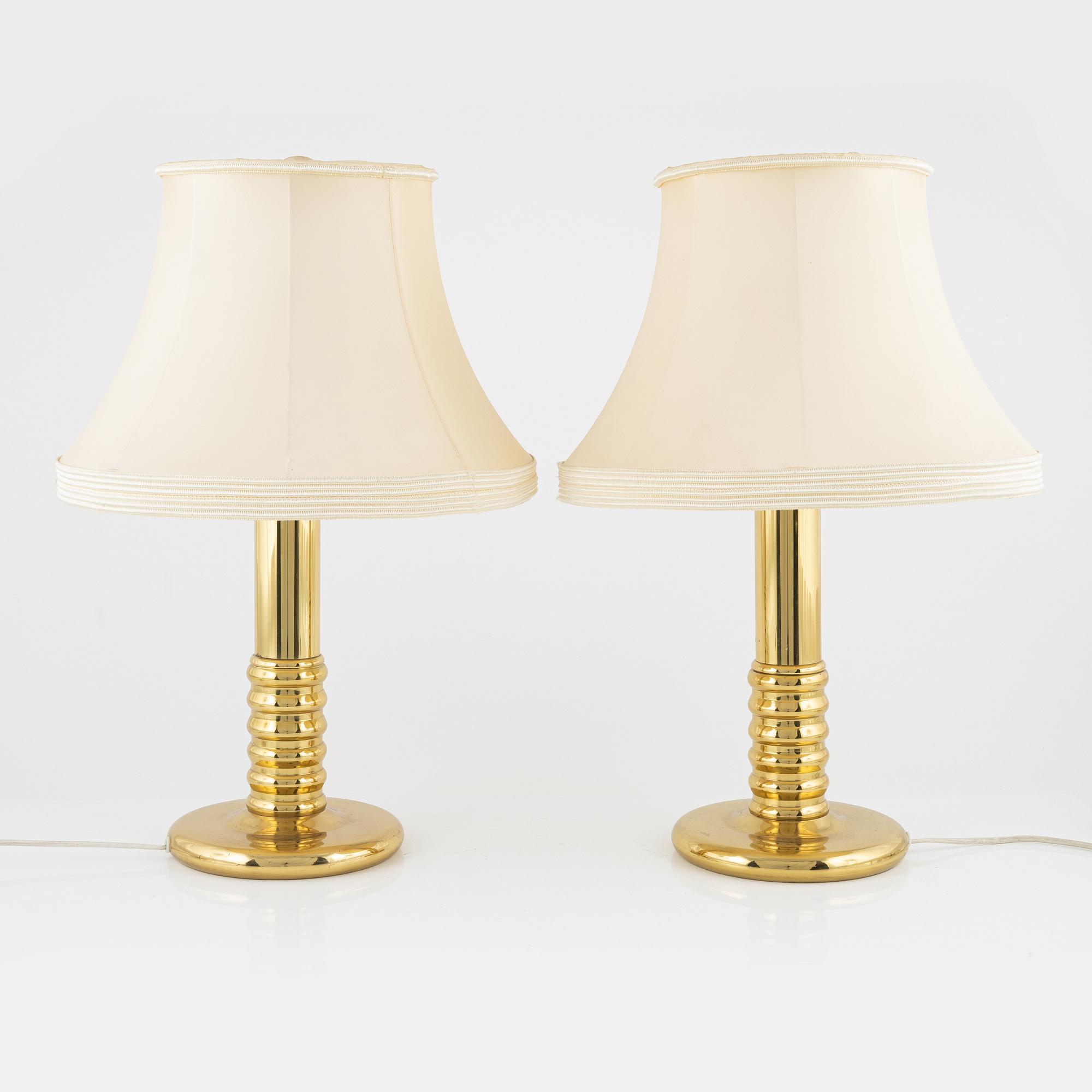A pair of table lamps, 1980's.