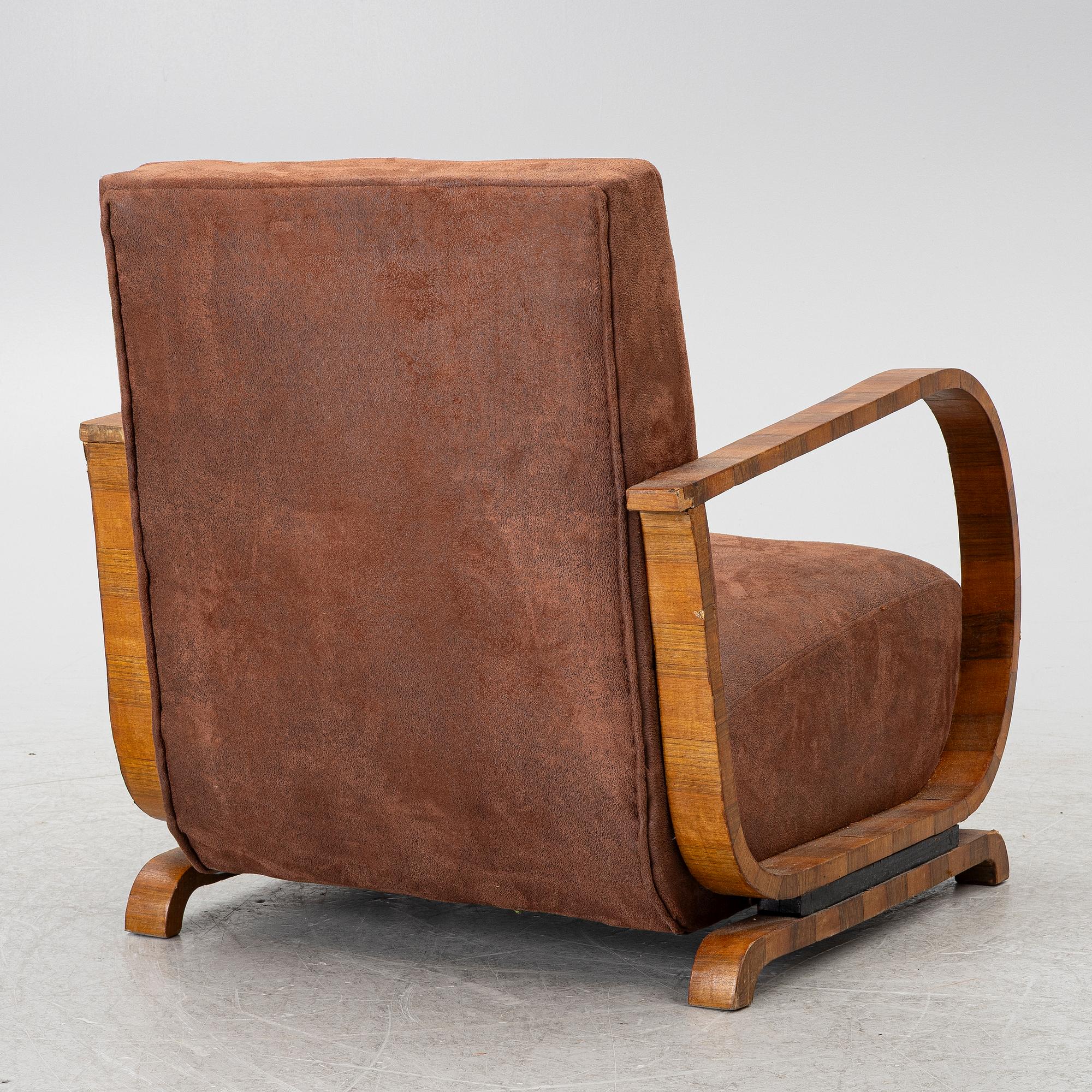 Fåtölj, art deco, 1900-talets mitt.
