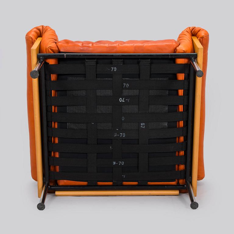 Yrjö Kukkapuro, sohva ja nojatuoli "Ateljee" tilaustyö, Haimi, 1970-luvun loppu.