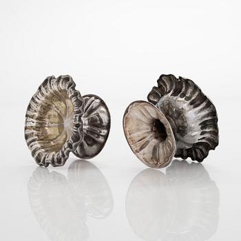 A pair of silver salt-cellars, St. Petersburg 1856.