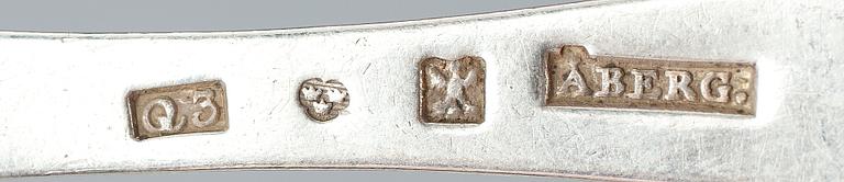 MATSKEDAR, 10 st, silver, bl a Jonas Elg, Västerås. 1700-1800-tal. Vikt ca 530 g.