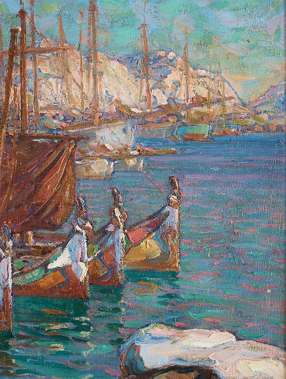 Anna Boberg, Spring day by the harbour (motif from Lofoten).